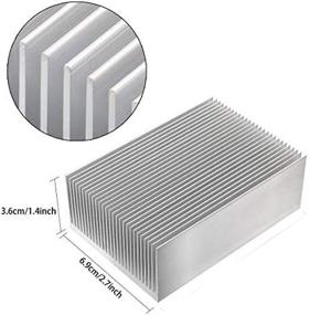 img 2 attached to 110Mm X 69Mm X 36Mm Aluminum Heat Sink For High Power LED, Amplifier & Transistor Devices - Tatoko
