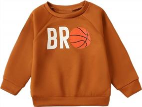 img 4 attached to 9M-3T Toddler Boys Sports Sweatshirts: Basketball, Football, Baseball & Soccer Graphics!