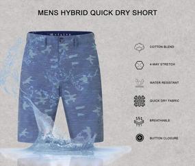 img 1 attached to Premium Quick Dry Hybrid Board Shorts/Walk Shorts For Men - Regular Fit, 21 Inches, Available In Sizes 30-44 By Visive