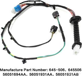 img 1 attached to 🔌 Aumtoni Rear Door Wiring Harness for Dodge Ram 1500 2500 3500 4500 5500 - Compatible with OEM Connectors 56051931AA 56051931AB 56051694AA 645506