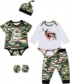 img 4 attached to Newborn Deer Outfit: Mommy'S Little Man And Daddy'S Hunting Buddy Pants Set