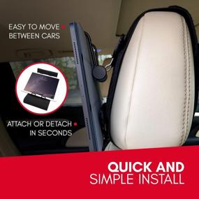 img 2 attached to Enhanced Macally Car Headrest Tablet Holder - iPad Car Mount Back Seat with Adjustable 📱 Viewing Angle and Secure Elastic Straps - Ensure Your Kids' Entertainment - Versatile Vertical or Horizontal Mounting