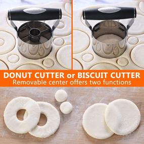 img 3 attached to Get Creative With HULISEN'S 3 Inch Donut Cutter With Removable Center And Small Biscuit Cutter – Perfect For Baking Delicious Donuts And Cookies