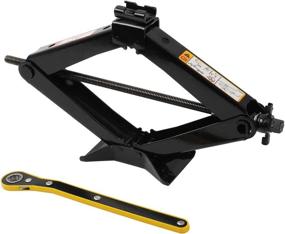 img 1 attached to 🔧 NovelBee Scissor Jack: Max 2T Load Capacity, 4" to 16.2" Lift Range, Hand Crank Included