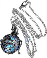 steampunk fire necklace - unique pendant glow locket gift for women, mothers, fathers & magical jewelry lovers! logo