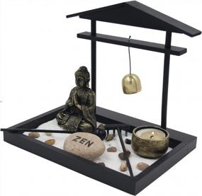 img 3 attached to Набор подсвечников DharmaObjects Buddha Zen Garden Tea Light (Золотой колокольчик Будды)