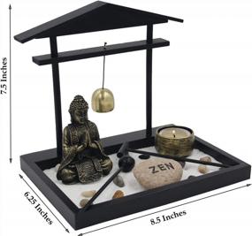img 1 attached to Набор подсвечников DharmaObjects Buddha Zen Garden Tea Light (Золотой колокольчик Будды)