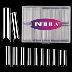 img 4 attached to Tapered Square Nail Tips 200PCS Extra Long C Curve Nail Tips XXL Clear Acrylic Fake Nail Tips Half Cover False Nail Tips With Case For Nail Salon Or Home DIY,10 Sizes