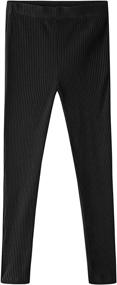 img 4 attached to Noomelfish Cotton Length Leggings: Stylish Stretch Girls' Clothing for Comfortable All-Day Wear