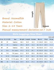 img 2 attached to Noomelfish Cotton Length Leggings: Stylish Stretch Girls' Clothing for Comfortable All-Day Wear