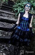 img 1 attached to 👗 Plus Size Gothic Masquerade Corset Dress with Lace Brocade Bustier Skirt Set Costume review by Christian Bennett