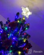 img 1 attached to Add Sparkle To Your Tree With Lewondr'S Glittering Rattan Christmas Star Tree Topper! review by James Kelley