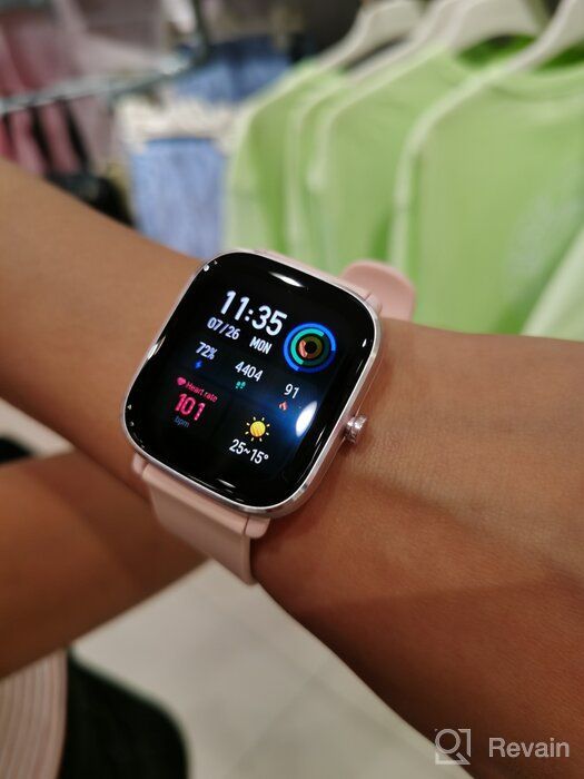 img 1 attached to Amazfit GTS 2 Mini: GPS Smart Watch and Fitness Tracker with Alexa, 14-Day Battery Life, 70+ Sports Modes, and More review by Bambang ᠌