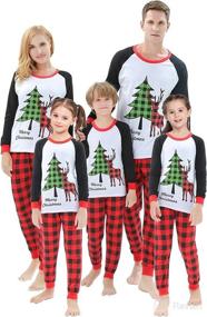 img 4 attached to Matching Pajamas Christmas Sleepwear Clothes Apparel & Accessories Baby Boys : Clothing