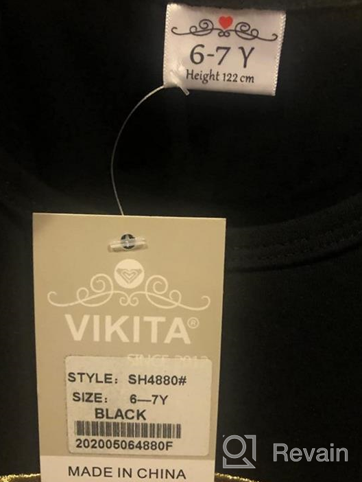 img 1 attached to VIKITA Girls' Cotton Dresses: Toddler Short Sleeve Clothing in Dresses review by Kristin Wilson