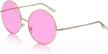 sunnypro hippie super oversized round sunglasses with colorful lenses for retro circle glasses look logo