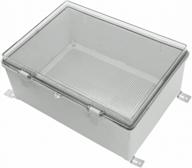 zulkit junction box abs plastic waterproof ip65 electrical boxes hinged shell clear cover outdoor universal project enclosure with mounting plate and wall brackets 15.4x11.4x 6.3inch (390x290x160 mm) logo