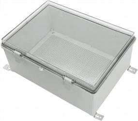 img 4 attached to Zulkit Junction Box ABS Plastic Waterproof IP65 Electrical Boxes Hinged Shell Clear Cover Outdoor Universal Project Enclosure With Mounting Plate And Wall Brackets 15.4X11.4X 6.3Inch (390X290X160 Mm)