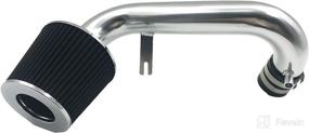 img 4 attached to 🚗 Improved 2.5 Inch Cold Air Intake Kit for Honda Civic 2001-2005 DX/LX/EX/GX/VP AT/MT 1.7L (Silver Tube & Black Filter)