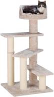 🐱 trixie tulia senior cat tree: multi-level scratching posts, comfortable padded platform, cream design logo