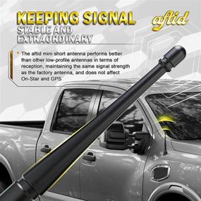 img 1 attached to 📻 Aftid - 4 Inch Aluminum Stubby Antenna: For 2007-2022 Jeep Wrangler JK JKU JL JLU Gladiator Rubicon Sahara | Enhanced FM/AM Radio Signal Reception