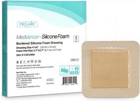 img 4 attached to Premium Bordered Silicone Adhesive Foam Dressings - MedVance TM - 4"X4" Pad Size (Box Of 5)