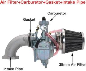 img 1 attached to 🏍️ PowerMotor VM22 Carburetor 26mm with Air Filter: Best Performance Upgrades for Mikuni Intake Pit Dirt Bikes - SSR 125cc 140cc Lifan YX Zongshen Dirt Bike XR50 CRF70 KLX BBR Apollo Thumpstar Braaap Atomic DHZ SSR