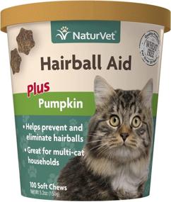 img 4 attached to NaturVet Hairball Plus Pumpkin Chews