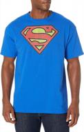 men's royal blue t-shirt with classic superman logo from dc comics logo