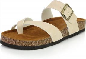 img 4 attached to Stylish Thong Strap Sandals With Buckle Detail For Women By DailyShoes