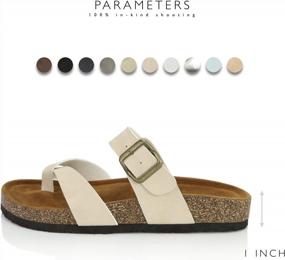 img 3 attached to Stylish Thong Strap Sandals With Buckle Detail For Women By DailyShoes