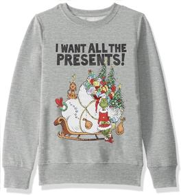 img 1 attached to 👚 Girls' Active Dr Seuss Christmas Sweatshirt Presents Clothing