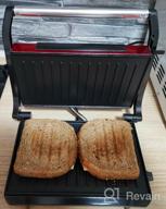 img 3 attached to Sandwich maker Kitfort KT-1609 Panini Maker, red review by Gabriela Michalska ᠌