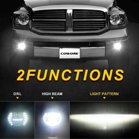 img 2 attached to COWONE LED Fog Lights With White DRL Compatible With Dodge Ram 1500 Ram 2500 3500 Durango Pickup Truck 2002-2009 Fog Lamps Replacement Black - Pair