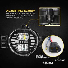img 1 attached to COWONE LED Fog Lights With White DRL Compatible With Dodge Ram 1500 Ram 2500 3500 Durango Pickup Truck 2002-2009 Fog Lamps Replacement Black - Pair