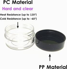 img 1 attached to 💄 40-Piece Round Clear Empty Container Jars with Black Screw Lids - Ideal for Lip Balms and Makeup Samples, BPA Free - 10g/10ml Size, Bulk Pack (Black)