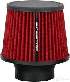 img 4 attached to 🔴 Spectre Performance Universal Clamp-On Air Filter: High Performance, Washable Round Tapered Filter, 3-inch (76 mm) Flange ID, 6.5-inch (165 mm) Height, 6-inch (152 mm) Base, 4.75-inch (121 mm) Top, SPE-9132, Red