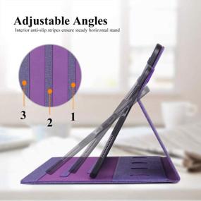 img 1 attached to Purple Skycase IPad Pro 12.9 Case 2018 - Support Apple Pencil Charging & Auto Dormancy Multi-Angle Viewing Stand Folio