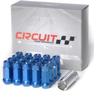 circuit performance 12x1.25 blue forged steel extended open end hex lug nut set for aftermarket wheels - 20 pieces + tool логотип