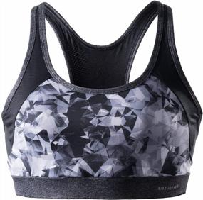 img 3 attached to RION Active Women'S Racerback Sports Bra Medium Impact With Removable Pads