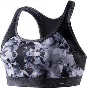 img 4 attached to RION Active Women'S Racerback Sports Bra Medium Impact With Removable Pads