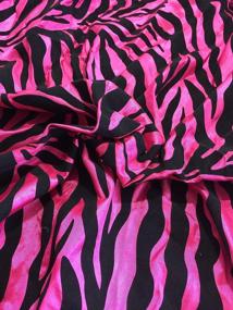 img 1 attached to OctoRose Taffeta Zebra Printing Швейные ткани, заказ по ярдам (тафта-розовая-зебра, образец образца)