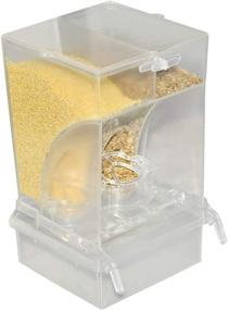img 4 attached to 🐦 No-Mess Bird Feeder - Automatic Feeder for Parakeets, Canaries, Cockatiels, and Finches