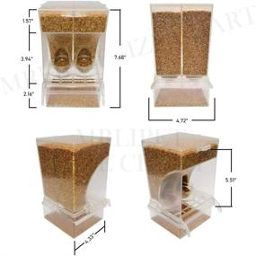 img 2 attached to 🐦 No-Mess Bird Feeder - Automatic Feeder for Parakeets, Canaries, Cockatiels, and Finches