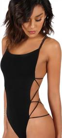 img 2 attached to Verdusa Women'S Sleeveless Scoop Neck Strappy Backless Bodysuit - Sexy & Stylish