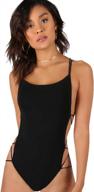 verdusa women's sleeveless scoop neck strappy backless bodysuit - sexy & stylish logo