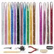 barsdar hair tinsel kit, 16 colors strands shiny tinsel hair extensions fairy glitter sparkling hair with tools for women colorful hair highlights for christmas halloween cosplay party (16 colors, 3200 strands) logo