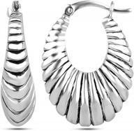 легкие серьги-кольца с креветками из стерлингового серебра 925 пробы для женщин - lecalla click-top design логотип