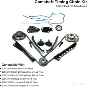 img 3 attached to 🔧 High-Quality Timing Chain Kit for 2005-2010 Ford F-Series, Expedition, Lincoln Navigator - 5.4L 24 Valve Triton Cam Phaser Repair Kit