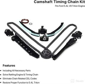 img 1 attached to 🔧 High-Quality Timing Chain Kit for 2005-2010 Ford F-Series, Expedition, Lincoln Navigator - 5.4L 24 Valve Triton Cam Phaser Repair Kit